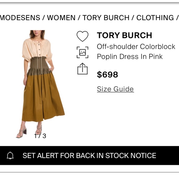 TORY BURCH Colorblock Poplin - Picture 5 of 7